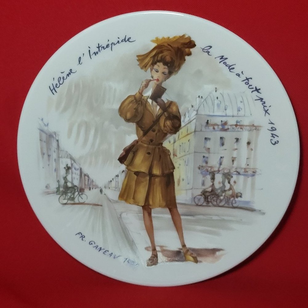 VTG 1978 D’Arceau Limoges Collectors Plate Helene l Intrepide La Mode á Tout Pri